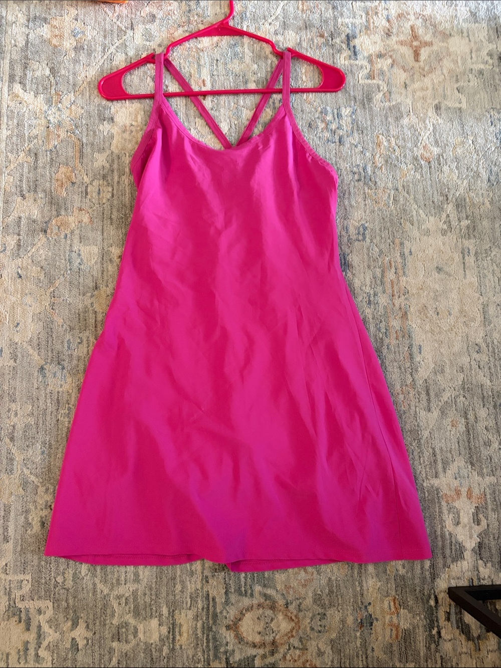 Fuchsia Slip Dress with Strappy Back